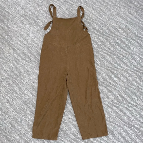 Women’s Boho Tan Sleeveless Jumpsuit Sz XL - Picture 2 of 3